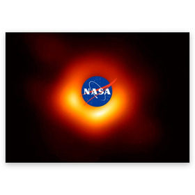 Поздравительная открытка с принтом Черная дыра NASA , 100% бумага | плотность бумаги 280 г/м2, матовая, на обратной стороне линовка и место для марки
 | Тематика изображения на принте: nasa | астрономия | горизонт событий | космос | наса | черная дыра