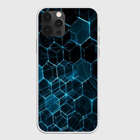 Чехол для iPhone 12 Pro Max с принтом Броня , Силикон |  | Тематика изображения на принте: abstraction | geometry | hexagon | techno | абстракция | броня | геометрия | краски | неон | неоновый | сетка | соты | стальная броня | текстура | шестигранники