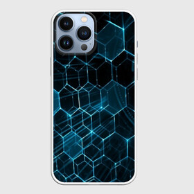 Чехол для iPhone 13 Pro Max с принтом Броня ,  |  | abstraction | geometry | hexagon | techno | абстракция | броня | геометрия | краски | неон | неоновый | сетка | соты | стальная броня | текстура | шестигранники