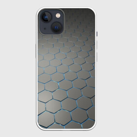 Чехол для iPhone 13 с принтом СТАЛЬНЫЕ ГРАНИ ,  |  | Тематика изображения на принте: abstraction | geometry | hexagon | techno | абстракция | броня | геометрия | краски | неон | неоновый | сетка | соты | стальная броня | текстура | шестигранники