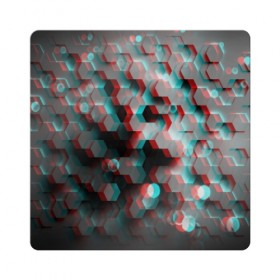Магнит виниловый Квадрат с принтом СОТЫ ГЛИТЧ , полимерный материал с магнитным слоем | размер 9*9 см, закругленные углы | abstraction | geometry | hexagon | techno | абстракция | броня | геометрия | краски | неон | неоновый | сетка | соты | стальная броня | текстура | шестигранники