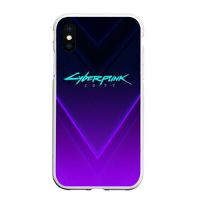 Чехол для iPhone XS Max матовый с принтом CYBERPUNK 2077 , Силикон | Область печати: задняя сторона чехла, без боковых панелей | 2019 | cd project red | cyberpunk 2077 | future | hack | night city | samurai | sci fi | андроиды | безумие | будущее | киберпанк 2077 | логотип | роботы | самураи | фантастика | цифры