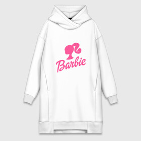 Платье-худи хлопок с принтом Barbie ,  |  | barbara | barbie | beauty | doll | girl | idol | perfect | pink | pop | toy | usa | woman | барбара | барби | девушка | игрушка | кукла | поп идол | розовый | силуэт | сша