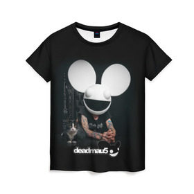 Женская футболка 3D с принтом Deadmau5 , 100% полиэфир ( синтетическое хлопкоподобное полотно) | прямой крой, круглый вырез горловины, длина до линии бедер | dead | deadmau5 | dj | electro | house | joel | mouse | progressive | thomas | zimmerman | дедмаус | джоэль | диджей | мёртвая | мышь | прогрессив | томас | хаус | циммерман | электро