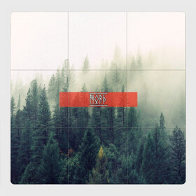 Магнитный плакат 3Х3 с принтом Северный лес , Полимерный материал с магнитным слоем | 9 деталей размером 9*9 см | forest | nord | north | pagan | vikikngs | викинги | лес | лесник | норд | один | север | язычество