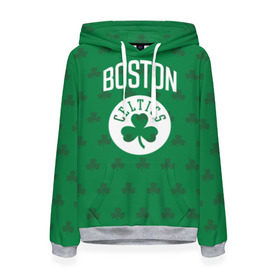 Женская толстовка 3D с принтом Boston Celtics , 100% полиэстер  | двухслойный капюшон со шнурком для регулировки, мягкие манжеты на рукавах и по низу толстовки, спереди карман-кенгуру с мягким внутренним слоем. | boston | boston celtics | celtics | бостон | бостон селтикс