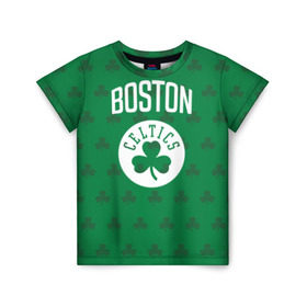 Детская футболка 3D с принтом Boston Celtics , 100% гипоаллергенный полиэфир | прямой крой, круглый вырез горловины, длина до линии бедер, чуть спущенное плечо, ткань немного тянется | Тематика изображения на принте: boston | boston celtics | celtics | бостон | бостон селтикс
