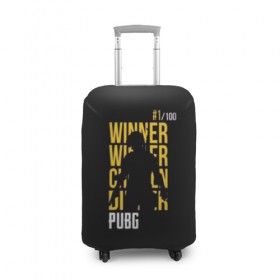 Чехол для чемодана 3D с принтом Winner PUBG , 86% полиэфир, 14% спандекс | двустороннее нанесение принта, прорези для ручек и колес | playerunknowns battlegrounds | pubg | winner | баттлграунд | игра | пабг | пубг | стрелялки | шутер