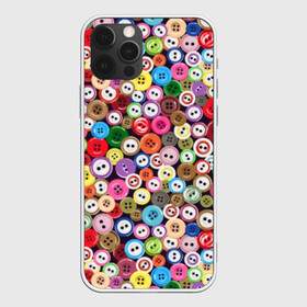 Чехол для iPhone 12 Pro Max с принтом Пуговицы , Силикон |  | beautiful | buttons | different | holes | many | multi colored | round | scattering | дырки | красивые | круглые | много | пуговицы | разноцветные | разные | россыпь