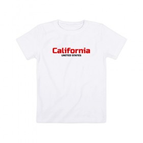 Детская футболка хлопок с принтом USA - California , 100% хлопок | круглый вырез горловины, полуприлегающий силуэт, длина до линии бедер | Тематика изображения на принте: america | california | california city | california republic | usa | америка | калифорния | соединенные штаты | сша | штат