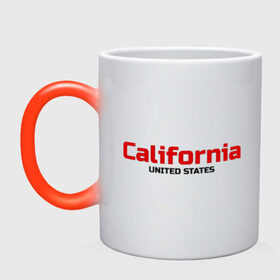 Кружка хамелеон с принтом USA - California , керамика | меняет цвет при нагревании, емкость 330 мл | america | california | california city | california republic | usa | америка | калифорния | соединенные штаты | сша | штат
