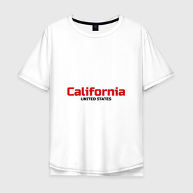 Мужская футболка хлопок Oversize с принтом USA - California , 100% хлопок | свободный крой, круглый ворот, “спинка” длиннее передней части | Тематика изображения на принте: america | california | california city | california republic | usa | америка | калифорния | соединенные штаты | сша | штат
