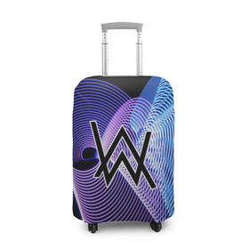 Чехол для чемодана 3D с принтом alan walker , 86% полиэфир, 14% спандекс | двустороннее нанесение принта, прорези для ручек и колес | alan walker | club | music | клуб | клубная музыка | клубняк