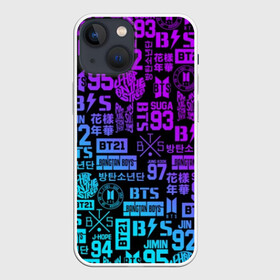 Чехол для iPhone 13 mini с принтом BTS ,  |  | bangtan boys | bt21 | bts | bts army | bts stickers | j hope | jimin | jin | jungkook | k pop | rap monster | rapmon | suga | v | бтс | корея | стикеры bts