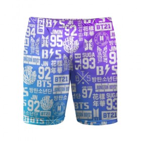 Мужские шорты 3D спортивные с принтом BTS ,  |  | bangtan boys | bt21 | bts | bts army | bts stickers | j hope | jimin | jin | jungkook | k pop | rap monster | rapmon | suga | v | бтс | корея | стикеры bts