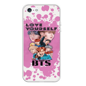 Чехол для iPhone 5/5S матовый с принтом Bts Army Art , Силикон | Область печати: задняя сторона чехла, без боковых панелей | bangtan | boy | j hope | jimin | jin | jungkook | korea | luv | rm | suga | v | with | бтс | кей | поп