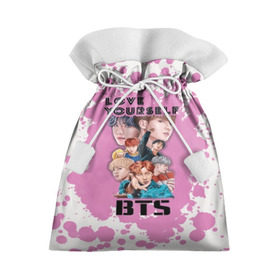 Подарочный 3D мешок с принтом Bts Army Art , 100% полиэстер | Размер: 29*39 см | bangtan | boy | j hope | jimin | jin | jungkook | korea | luv | rm | suga | v | with | бтс | кей | поп