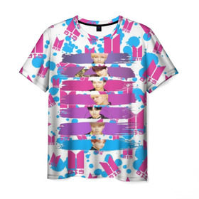 Мужская футболка 3D с принтом Bts Lover Yourself , 100% полиэфир | прямой крой, круглый вырез горловины, длина до линии бедер | bangtan | boy | j hope | jimin | jin | jungkook | korea | luv | rm | suga | v | with | бтс | кей | поп