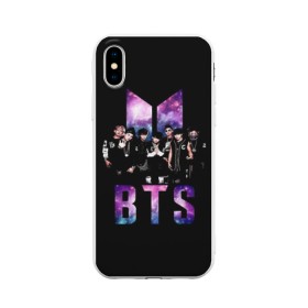 Чехол для iPhone X матовый с принтом BTS ARMY , Силикон | Печать на задней стороне чехла, без боковой панели | bangtan | boy | j hope | jimin | jin | jungkook | korea | luv | rm | suga | v | with | бтс | кей | поп