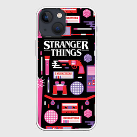 Чехол для iPhone 13 mini с принтом STRANGER THINGS STARTER PACK ,  |  | 11 | eleven | logo | netflix | pack | starter | stranger | things | дела | крайне | лого | логотип | одинадцать | одиннадцать | очень | пак | события | стартер | странные | стренджер