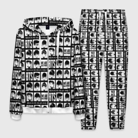 Мужской костюм 3D с принтом BTS Pop art , 100% полиэстер | Манжеты и пояс оформлены тканевой резинкой, двухслойный капюшон со шнурком для регулировки, карманы спереди | Тематика изображения на принте: bangtan | boy | j hope | jimin | jin | jungkook | korea | luv | rm | suga | v | with | бтс | кей | поп