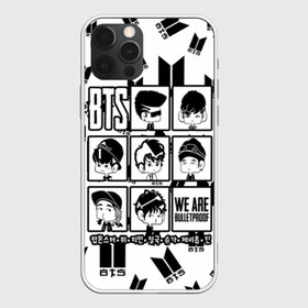 Чехол для iPhone 12 Pro Max с принтом BTS WE ARE BULLETPROOF , Силикон |  | bangtan | boy | j hope | jimin | jin | jungkook | korea | luv | rm | suga | v | with | бтс | кей | поп