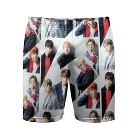 Мужские шорты 3D спортивные с принтом BTS Collage ,  |  | bangtan | boy | j hope | jimin | jin | jungkook | korea | luv | rm | suga | v | with | бтс | кей | поп
