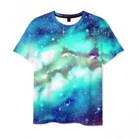 Мужская футболка 3D с принтом Звёздное небо , 100% полиэфир | прямой крой, круглый вырез горловины, длина до линии бедер | galaxy | nebula | space | star | абстракция | вселенная | галактика | звезда | звезды | космический | планеты