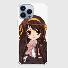 Чехол для iPhone 13 Pro Max с принтом Харухи Судзумия ,  |  | anime girl | haruhi suzumiya | suzumiya haruhi no | аниме | девушки аниме | манга | меланхолия харухи судзумии | харухи судзумия