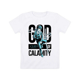 Детская футболка хлопок с принтом Бездомный бог , 100% хлопок | круглый вырез горловины, полуприлегающий силуэт, длина до линии бедер | anime | noragami | аниме | бездомный бог | манга | норагами | хиёри ики | ято