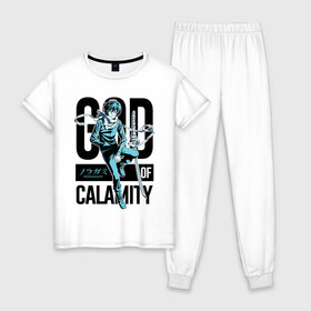 Женская пижама хлопок с принтом Бездомный бог , 100% хлопок | брюки и футболка прямого кроя, без карманов, на брюках мягкая резинка на поясе и по низу штанин | anime | noragami | аниме | бездомный бог | манга | норагами | хиёри ики | ято