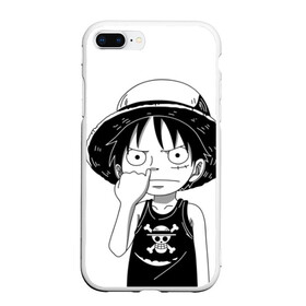 Чехол для iPhone 7Plus/8 Plus матовый с принтом One Piece , Силикон | Область печати: задняя сторона чехла, без боковых панелей | Тематика изображения на принте: monkey d. luffy | one piece | tony tony chopper | аниме | большой куш | ван пис | ванпис | манга | манки д. луффи | пираты | пираты соломенной шляпы | тони тони чоппер