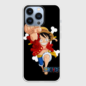 Чехол для iPhone 13 Pro с принтом удар One Piece ,  |  | Тематика изображения на принте: monkey d. luffy | one piece | tony tony chopper | аниме | большой куш | ван пис | ванпис | манга | манки д. луффи | пираты | пираты соломенной шляпы | тони тони чоппер