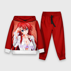 Детский костюм 3D (с толстовкой) с принтом High School DxD, Риас ,  |  | high school dxd | highschool dxd | rias gremory | аниме | демоны старшей школы | манга | ранобэ | риас | риас гремори | старшая школа dxd | старшая школа демоны против падших | хай сукуру dxd