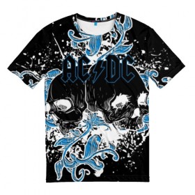 Мужская футболка 3D с принтом AC/DC , 100% полиэфир | прямой крой, круглый вырез горловины, длина до линии бедер | ac dc | acdc | back in black | columbia | epic | force | guitar | pop | rock | vevo | ангус | блюз | рок | хард | янг