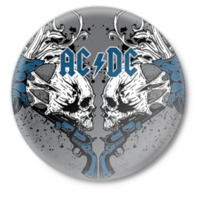 Значок с принтом AC/DC ,  металл | круглая форма, металлическая застежка в виде булавки | ac dc | acdc | back in black | columbia | epic | force | guitar | pop | rock | vevo | ангус | блюз | рок | хард | янг