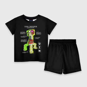 Детский костюм с шортами 3D с принтом Майнкрафт, Крипер ,  |  | Тематика изображения на принте: creeper | minecraft | игры | компьютерные игры | крипер | майнкрафт | мобы майнкрафт