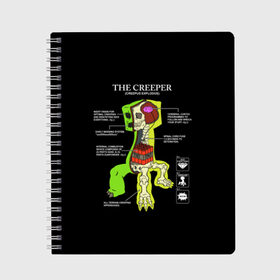 Тетрадь с принтом Майнкрафт Крипер , 100% бумага | 48 листов, плотность листов — 60 г/м2, плотность картонной обложки — 250 г/м2. Листы скреплены сбоку удобной пружинной спиралью. Уголки страниц и обложки скругленные. Цвет линий — светло-серый
 | creeper | minecraft | игры | компьютерные игры | крипер | майнкрафт | мобы майнкрафт