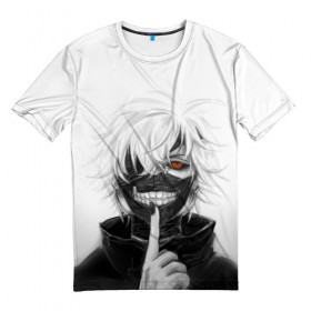 Мужская футболка 3D с принтом Kaneki Ken , 100% полиэфир | прямой крой, круглый вырез горловины, длина до линии бедер | Тематика изображения на принте: anteiku | ghoul | kaneki | ken | tokyo | антейку | гуль | канеки | кен | токийский