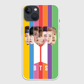 Чехол для iPhone 13 с принтом BTS ,  |  | bangtanboys | bt 21 | bts | bts army | bts stickers | j hope | jimin | jin | jungkook | k pop | rap monster | rapmon | suga | актер | бойбенд | бтс | корея | певец | стикеры bts