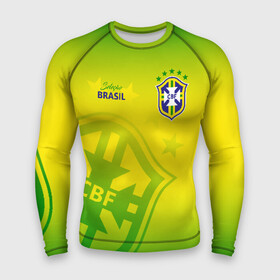 Мужской рашгард 3D с принтом Бразилия ,  |  | brasil | brazil | бразилия | бразильская сборная | сборная бразилии | сборная бразилии по футболу | сборные | форма | футбол | футбольные сборные | чемпионат мира