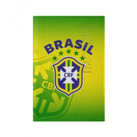 Обложка для паспорта матовая кожа с принтом Бразилия , натуральная матовая кожа | размер 19,3 х 13,7 см; прозрачные пластиковые крепления | 