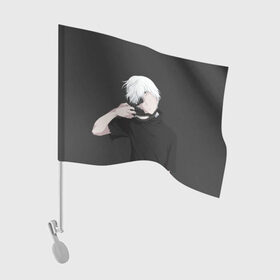 Флаг для автомобиля с принтом Kaneki Ken , 100% полиэстер | Размер: 30*21 см | anteiku | ghoul | kaneki | ken | tokyo | антейку | гуль | канеки | кен | токийский