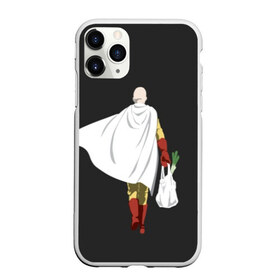 Чехол для iPhone 11 Pro Max матовый с принтом Saitama , Силикон |  | hero | man | one | one punch | punch | punch man | saitama | super | superhero | ванпанчмен | герой | сайтама | супер | супергерой