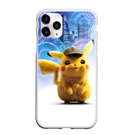 Чехол для iPhone 11 Pro Max матовый с принтом Pikachu Detective , Силикон |  | anime | game | nintendo | pikachu | pokemon | аниме | детектив | игра | кино | пикачу | покемон | эш кетчум