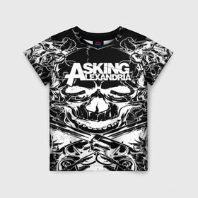 Детская футболка 3D с принтом Asking Alexandria , 100% гипоаллергенный полиэфир | прямой крой, круглый вырез горловины, длина до линии бедер, чуть спущенное плечо, ткань немного тянется | aa | ben bruce | death | destiny | from | metal | rock | sumerian | to | йорк | метал | рок | хард | хеви | электроникор