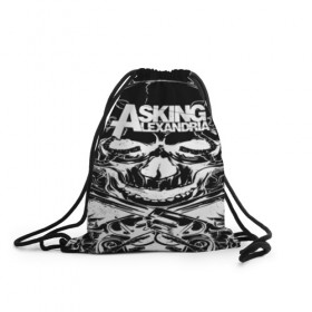 Рюкзак-мешок 3D с принтом Asking Alexandria , 100% полиэстер | плотность ткани — 200 г/м2, размер — 35 х 45 см; лямки — толстые шнурки, застежка на шнуровке, без карманов и подкладки | Тематика изображения на принте: aa | ben bruce | death | destiny | from | metal | rock | sumerian | to | йорк | метал | рок | хард | хеви | электроникор