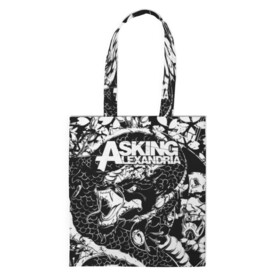 Шоппер 3D с принтом Asking Alexandria , 100% полиэстер | Плотность: 200 г/м2; Размер: 34×35 см; Высота лямок: 30 см | aa | ben bruce | death | destiny | from | metal | rock | sumerian | to | йорк | метал | рок | хард | хеви | электроникор