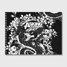 Альбом для рисования с принтом Asking Alexandria , 100% бумага
 | матовая бумага, плотность 200 мг. | Тематика изображения на принте: aa | ben bruce | death | destiny | from | metal | rock | sumerian | to | йорк | метал | рок | хард | хеви | электроникор