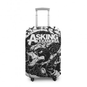 Чехол для чемодана 3D с принтом Asking Alexandria , 86% полиэфир, 14% спандекс | двустороннее нанесение принта, прорези для ручек и колес | aa | ben bruce | death | destiny | from | metal | rock | sumerian | to | йорк | метал | рок | хард | хеви | электроникор